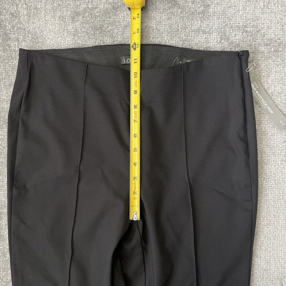 Loft Pants Womens 8 Tall Black Curvy Kick Crop Stretch Side Zip Slacks NEW - Picture 10 of 12